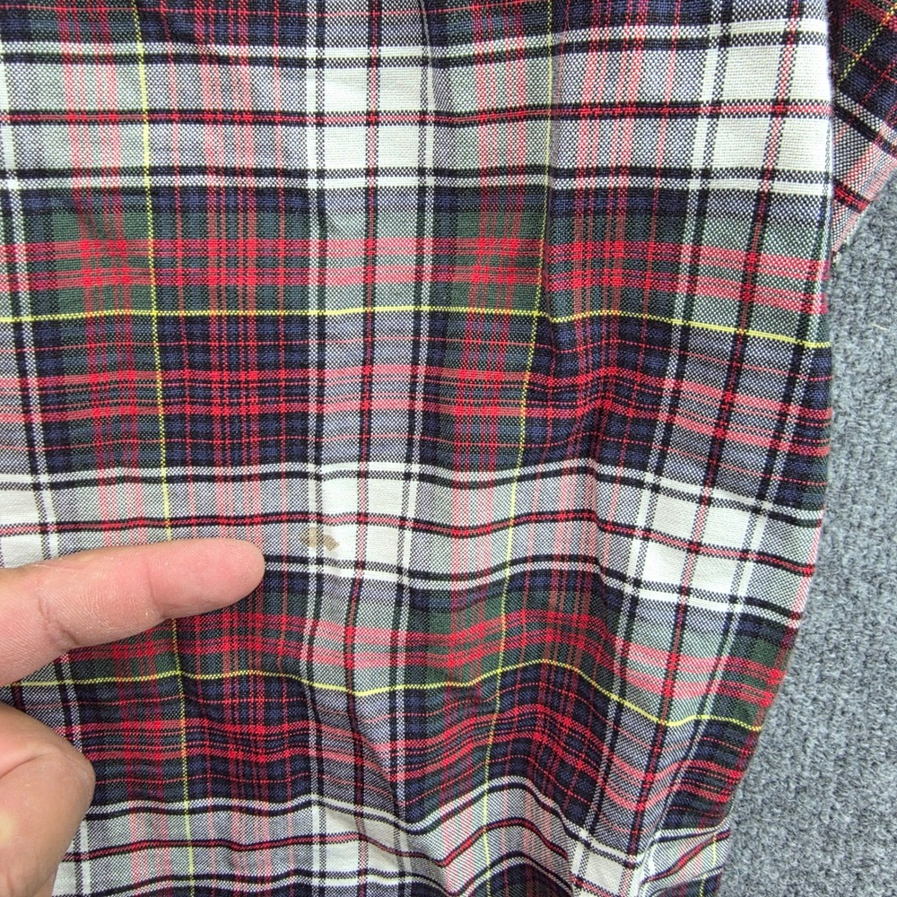 Ralph Lauren Plaid Button Down Shirt Men's XL Long Sleeve Green Pony Logo - Picture 5 of 9